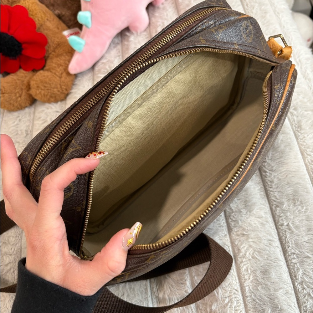 Brown and Tan Monogram Messenger Bag - Picture 6 of 8